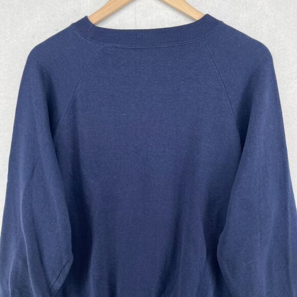 ROYAL DUTCH COLLEGE Sweatshirt Mens L HOLLAND NETHERLANDS Fleece Pullover Blue - Picture 4 of 13